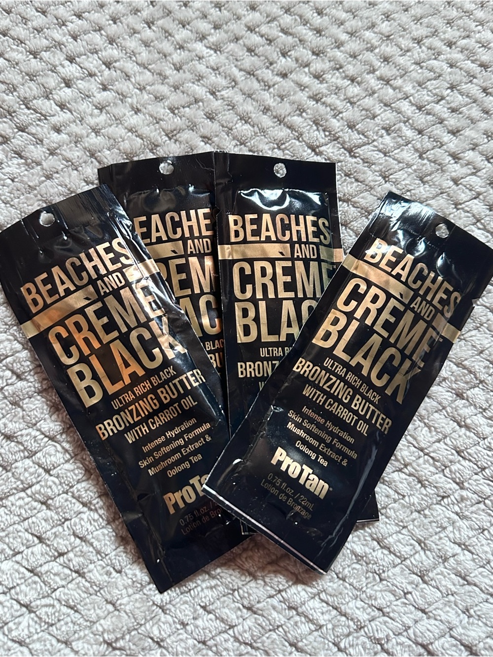 NEW Pro Tan Beaches and Cream Black Bronzing Butter Packets